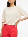 VIMALU O-NECK 2/4 KNIT TOP-NOOS L Locker geschnitten - Sandshell
