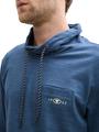 Snood Langarmshirt mit Brusttasche XL Regular Fit - Mystical Blue Navy Injected