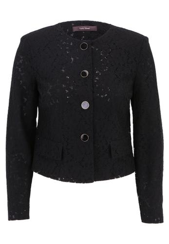Blazer-Jacke 38 Gerade - Schwarz