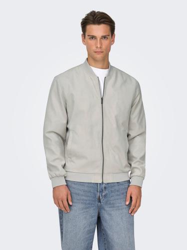 ONSLUCAS FAKE SUEDE BOMBER OTW NOOS L - Vapor Blue