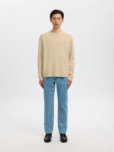 SLHTELLER FN RELAXED CREW NECK NOOS XL Locker geschnitten - Oatmeal