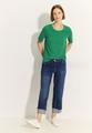 Flammgarn Streifenshirt M - Fresh Apple Green