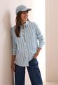 Gestreifte Longblouse XL - Fresh Light Blue