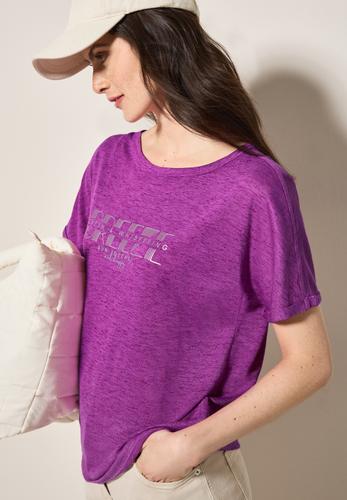 T-Shirt mit grafischem Print M - Magenta Lacquer