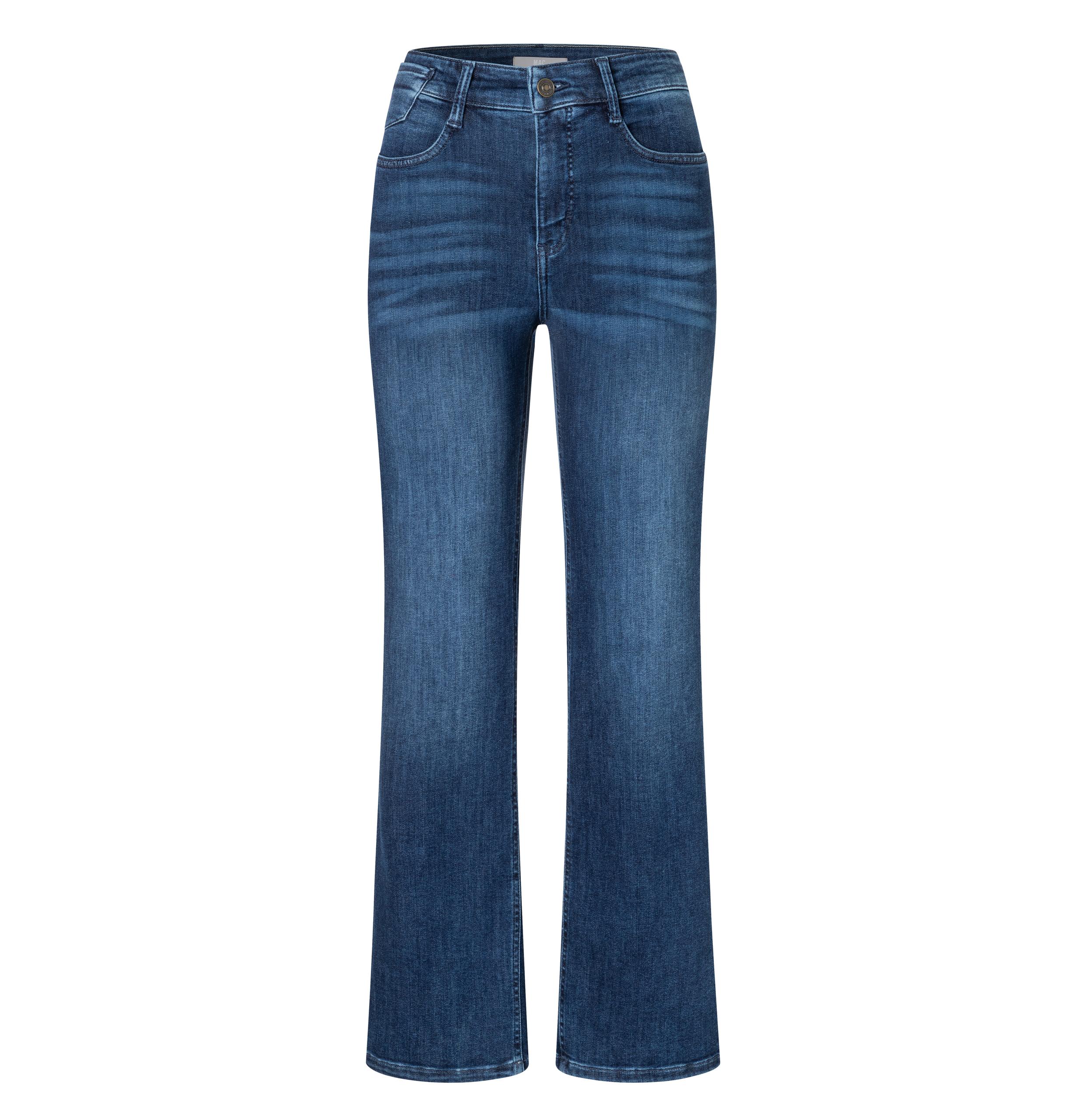 MAC JEANS - LAURA, Authentic Stretch Denim 38/32 Flared Fit - Blau