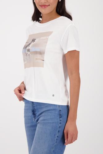 T-Shirt mit Leopardenprint 44 - Off-white