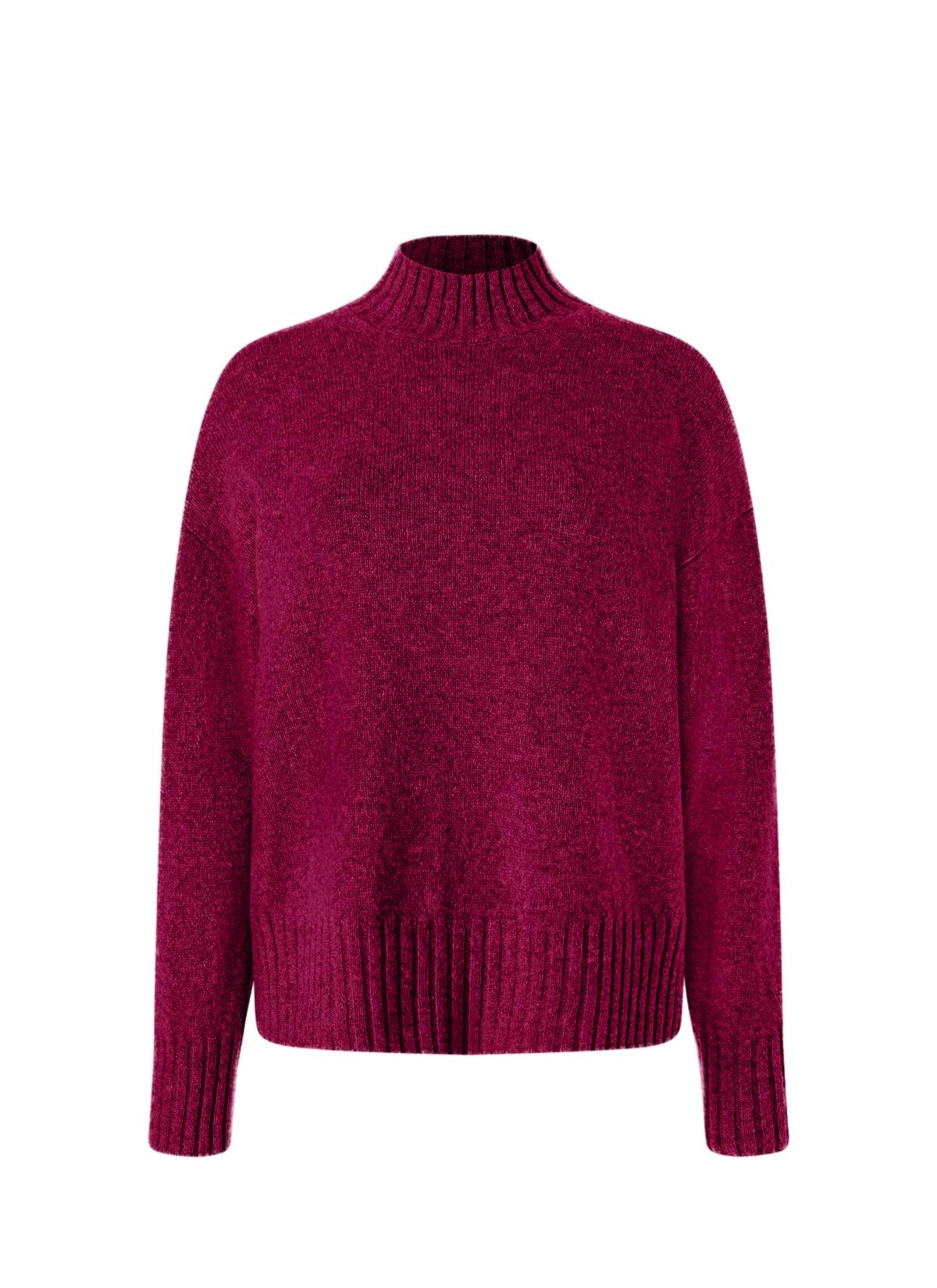 Pullover Stehkragen 1/1 Arm 46 Loose Fit - Bordeaux
