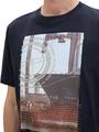 Gemustertes Poloshirt XXL Regular Fit - Navy White Grindle