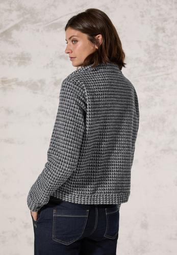 Kurze Jaquard Jacke M - Black