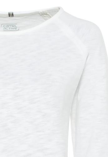Langarmshirt aus reiner Baumwolle Weiß XXL
