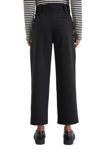 Interlock-Jersey-Hose wide 34 Wide Fit - Black