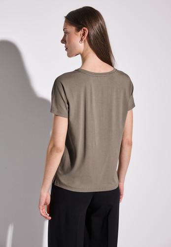Shirt in Unifarbe Braun 40