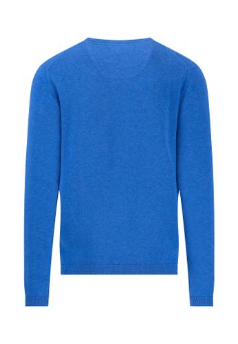 O-Neck, small structure XL Casual Fit - Strong Blue