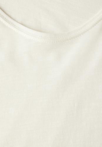Basic T-Shirt in Unifarbe 36 - Off White