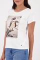 T-Shirt mit Pinguin Print 38 - Off-white