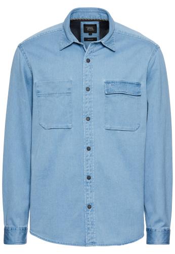 Hemd aus reiner Baumwolle 3XL Regular Fit - Smoke Blue