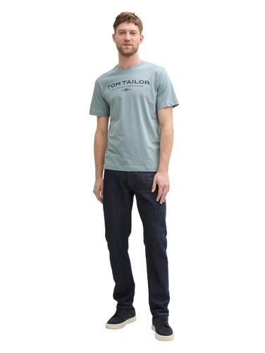 T-Shirt aus Baumwolle mit Logo-Print XL Regular Fit - Grey Mint