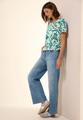 Bedrucktes Leinen-Look Shirt L - Green Lagoon