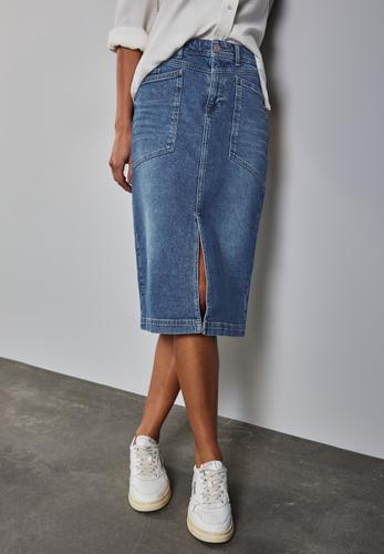 Midi Pencil Jeansrock 34 - Medium Blue Authentic