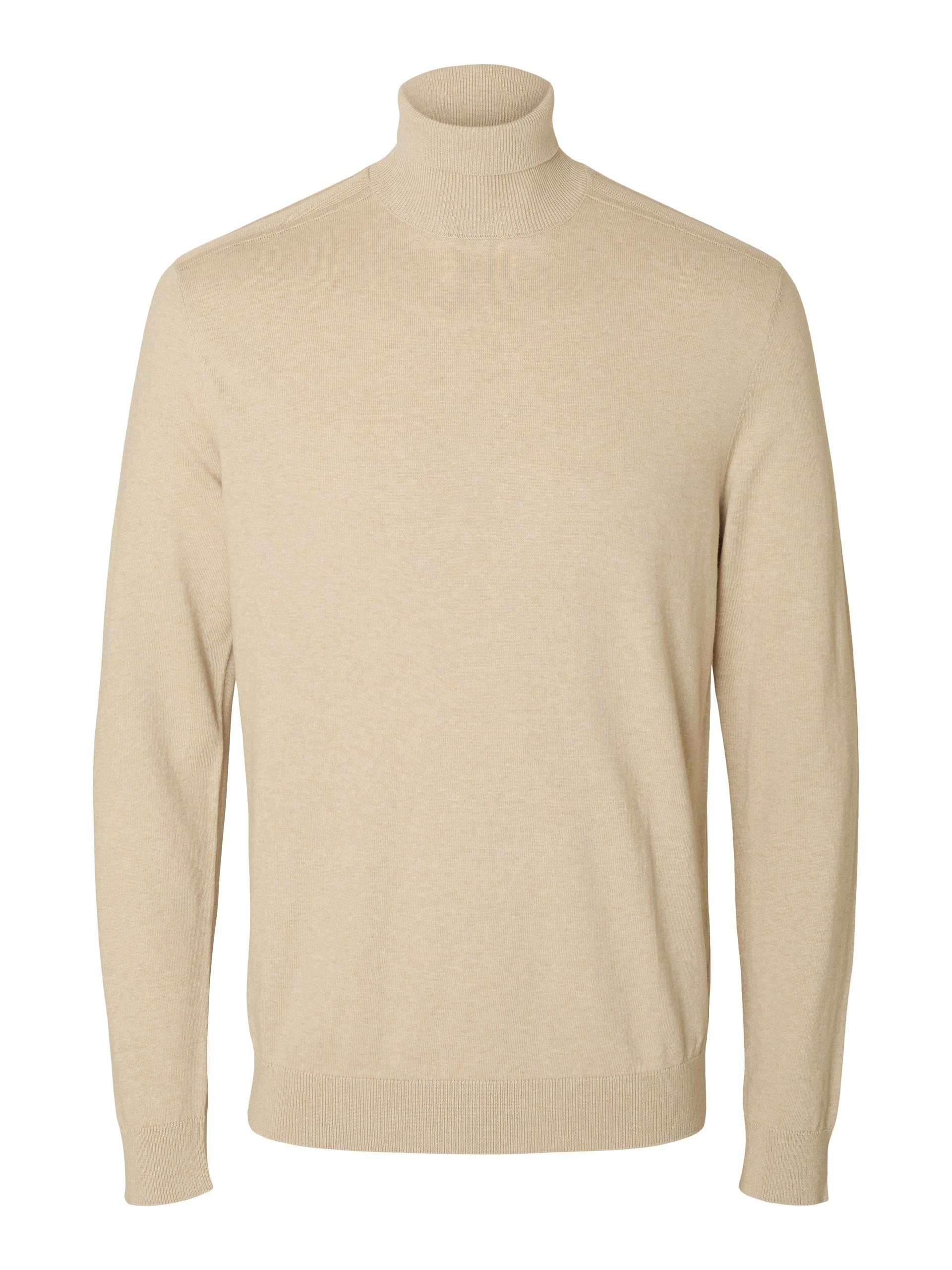 SLHBERG ROLL NECK NOOS XXL Normal geschnitten - Oatmeal