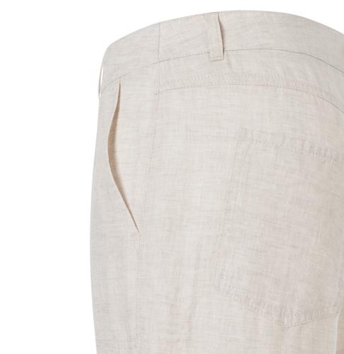 MAC JEANS - NORA, Pure linen 40/OL Wide Fit - Grau