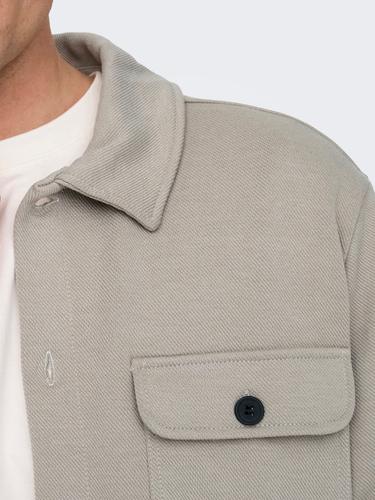 ONSNEWKODYL OVERSHIRT SWEAT NOOS L Normal geschnitten - Vintage Khaki