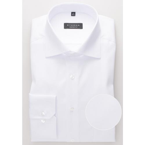 Cover Shirt Twill Langarm 44/Langarm - 65cm COMFORT FIT - Weiß
