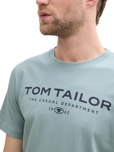 T-Shirt aus Baumwolle mit Logo-Print XL Regular Fit - Grey Mint