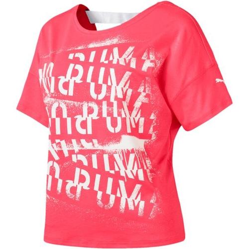 PUMA Damen T-Shirt HIT Feel It Tee S in Pink