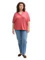 Plus Size - T-Shirt mit V-Ausschnitt 54 Regular Fit - Berry Red