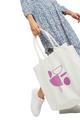 Canvas-Shopper mit Print one size - Off White
