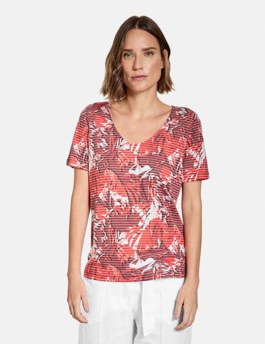 Shirt mit Mustermix 46 figurumspielend - Bright Red/ecru/ Druck