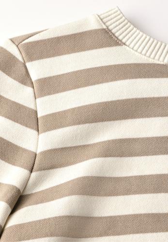 Gestreifter Sweater Beige 40