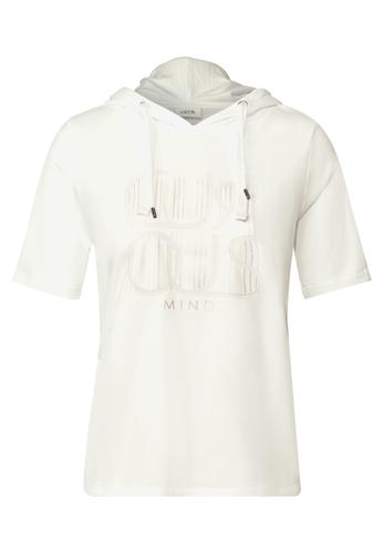 Kapuzenshirt mit Wording L - Vanilla White