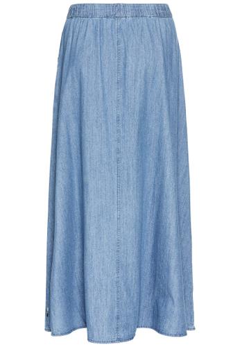 Langer Denim-Rock mit elastischem Bund 36 Regular Fit - Denim