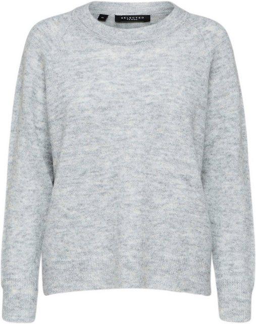 SLFLULU LS KNIT O-NECK NOOS L Normal geschnitten - Light Grey Melange