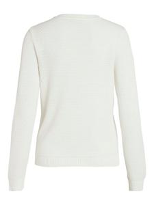 VIDALO O-NECK L/S KNIT TOP- NOOS XL Normal geschnitten - White Alyssum