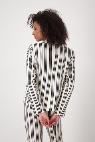 Blazer mit Streifen 36 - Schwarz Gemustert