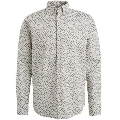 Long Sleeve Shirt Print on poplin stretch M Regular Fit - Jet Stream