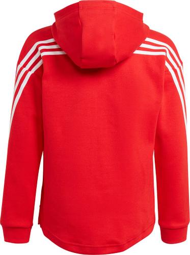 adidas Kinder 3-Streifen Kapuzenjacke 164 in Silber