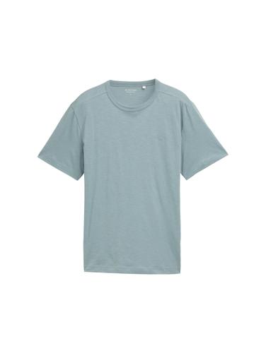 Basic T-Shirt aus Baumwolle XXL Regular Fit - Grey Mint