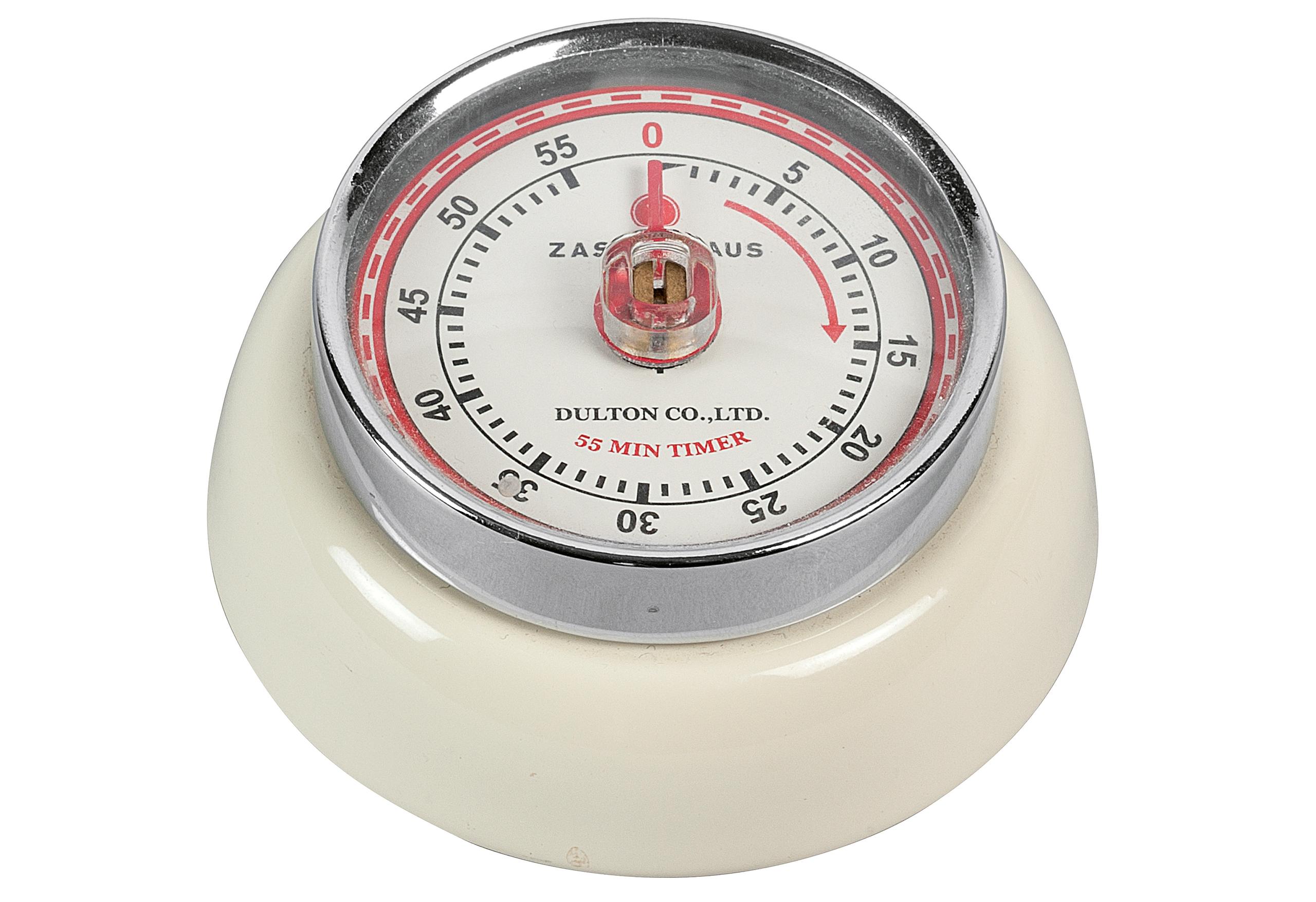 Kurzzeitmesser Retro-Look 3cm Ø7cm creme