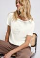 T-Shirt mit Wording Print Weiß 36