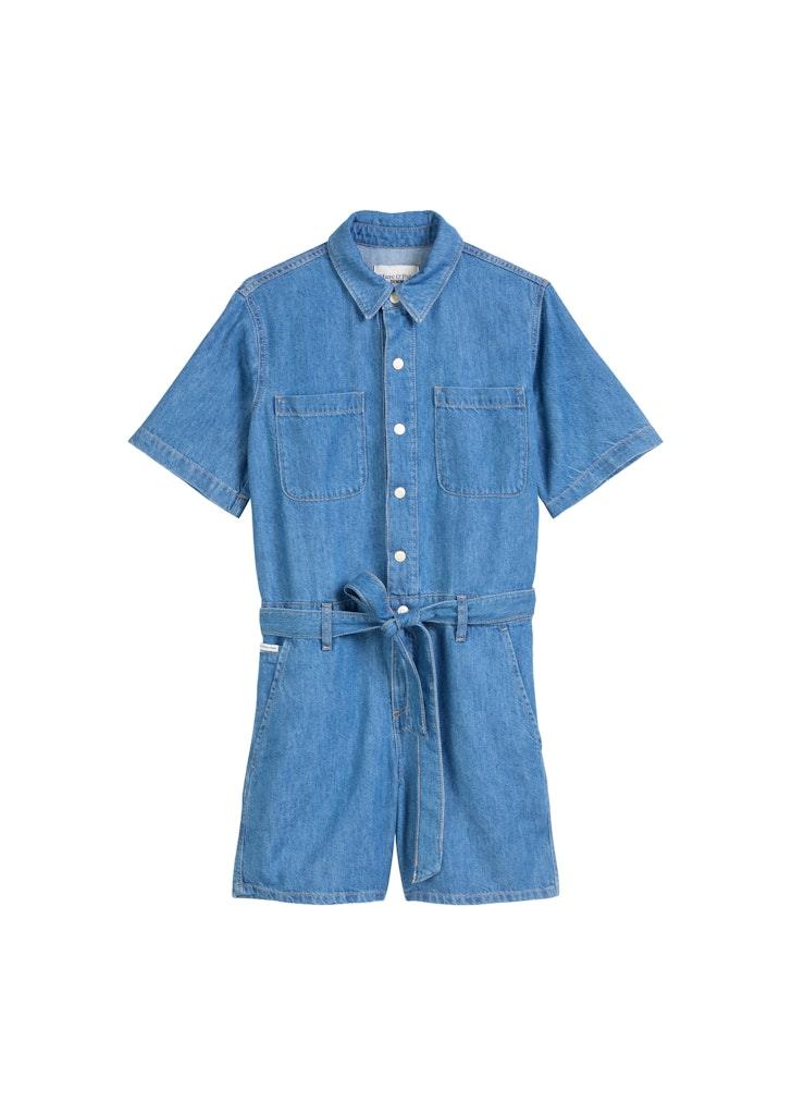 Kurzer Jeans-Overall relaxed XS Relaxed Fit - Aqua_multi_07
