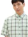 Kurzarmhemd mit Karomuster XL Regular Fit - Light Green Multicolor Check