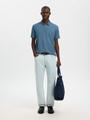 SLMFAVE ZIP SS POLO NOOS M Normal geschnitten - Blue Mirage