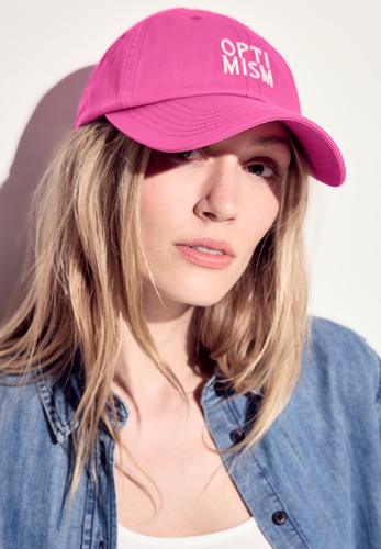Cap mit Wording A - Bloomy Pink