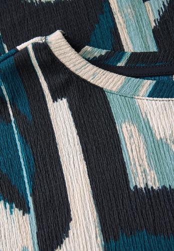 Gemustertes Crinkle Shirt 38 - Tide Blue