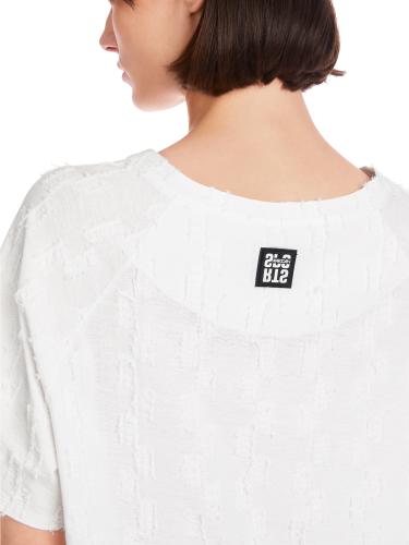 T-Shirt im strukturierten Dessin 42 - White