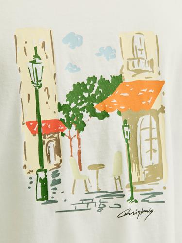 JORMANCHESTER SKETCH TEE SS CREW NECK L Locker geschnitten - Antique White